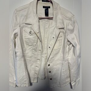 Women’s stretch white jacket size L
